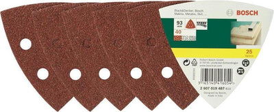 Bosch 25-teiliges Schleifblatt-Set für Deltaschleifer – Körnung 40