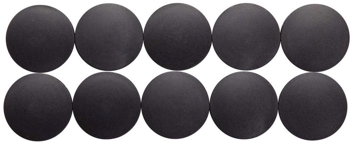 Maul Magnet rund 10 Stück 2,5 kg Kunststoff Ferrit bruchsicher erodiert lackiert ø 3,8 x 1,55 cm schwarz