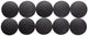 Maul Magnet rund 10 Stück 2,5 kg Kunststoff Ferrit bruchsicher erodiert lackiert ø 3,8 x 1,55 cm schwarz