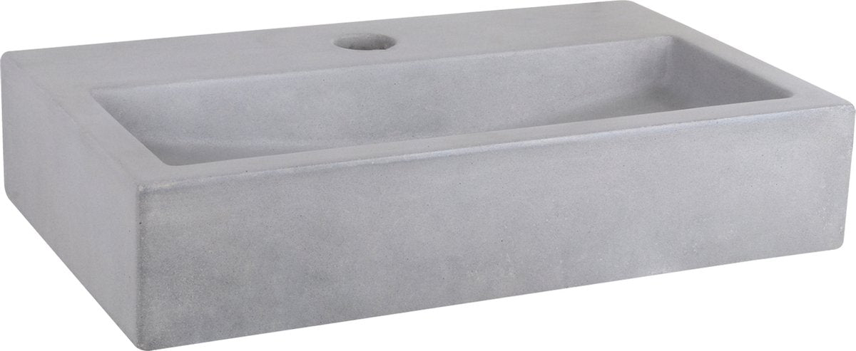 Differnz Flachbrunnen Beton hellgrau 38 x 24 x 8 cm