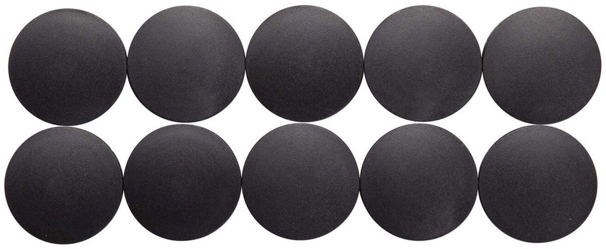 Maul Magnet rund 10 Stück 2,5 kg Kunststoff Ferrit bruchsicher erodiert lackiert ø 3,8 x 1,55 cm schwarz