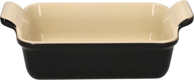 Le Creuset Auflaufform 19 cm – 1,1 l – Steingut – Ebenholzschwarz – Rechteck
