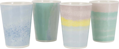 Bo-Camp - Pastell - Tasse - Barfleur - Melamin - 4 Stück