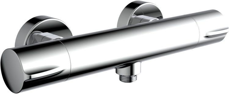 Plieger Voda – Duschthermostat mit Umsteller, Kupplungen und schwenkbarem Auslauf – Mitte zu Mitte 15 cm – Chrom