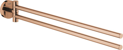 Grohe Essentials Handtuchhalter mit zwei drehbaren Armen – warmer Sonnenuntergang (Bronze)