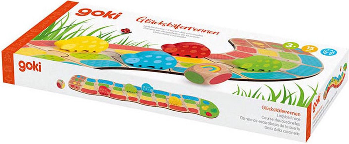 Goki Holz Marienkäfer Rennen Würfel Kinderspiel