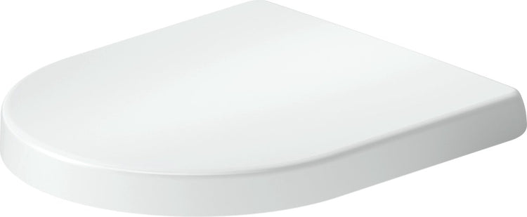 Duravit univavo WC-Sitz D-Form – Absenkautomatik – Schnellverschluss – Urea-Duroplast – Edelstahlscharniere – Weiß Hochglanz
