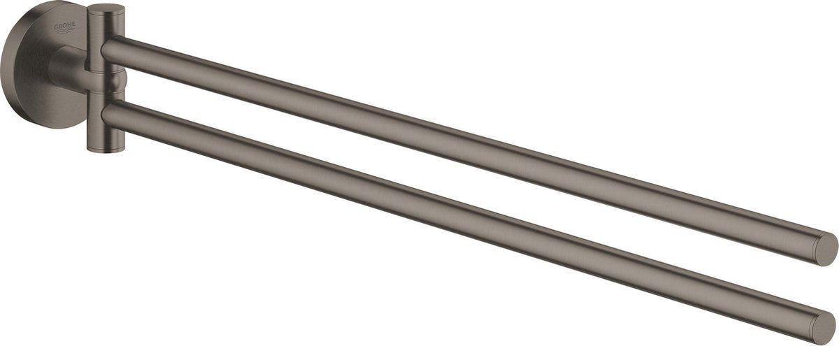 Grohe Essentials Handtuchhalter – Metall – Hartgraphit gebürstet (Mattanthrazit) – 40371al1