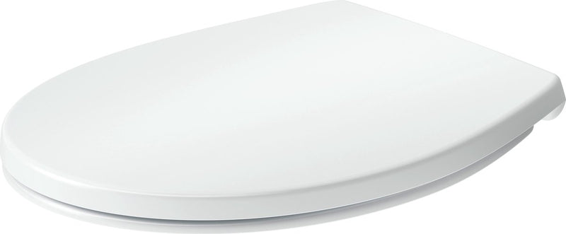 Duravit univavo WC-Sitz oval – Absenkautomatik – Schnellverschluss – Urea-Duroplast – Edelstahlscharniere – Weiß Hochglanz