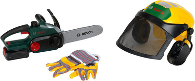 Klein Toys - Bosch Waldarbeiter-Set - 52,4x20x34,9 cm - Licht- und Soundeffekte - Gelbgrün