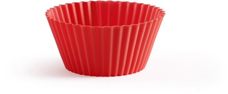 Lékué Backform Muffins ø 7 cm - 12er Set - Silikon - Rot