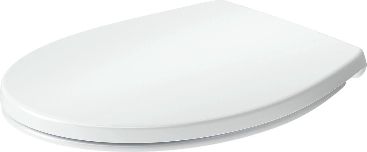 Duravit univavo WC-Sitz oval – Absenkautomatik – Schnellverschluss – Urea-Duroplast – Edelstahlscharniere – Weiß Hochglanz