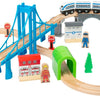 Kleiner Fuß -Holzzug mit Brücke, 60dlg.