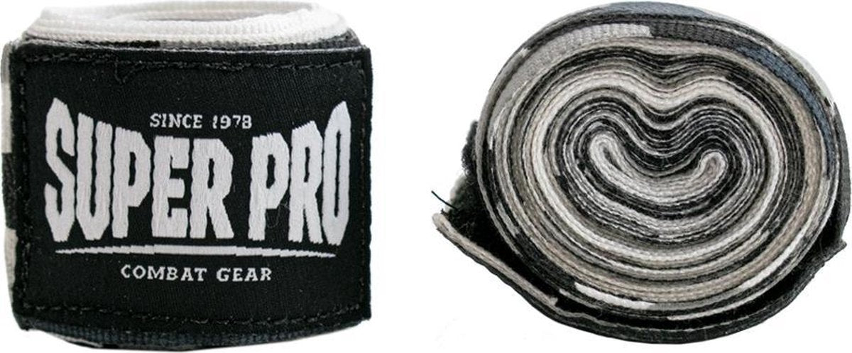 Super Pro Combat Gear Bandagen Camo Schwarz Grau Weiß 250cm