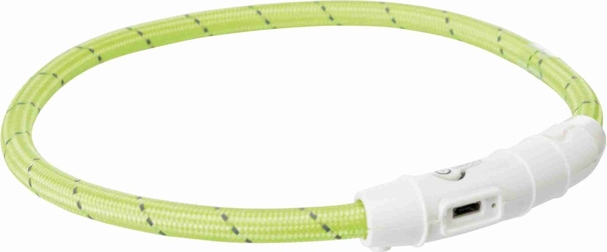 Trixie Kragen Hundeblitzleuchte USB TPU Nylon Green
