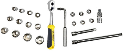 Stanley Handwerkzeuge Stanley Transmodul-Steckschlüsselsatz ½ Zoll 12-seitig 23-teilig – stmt1-74726 – stmt1-74726