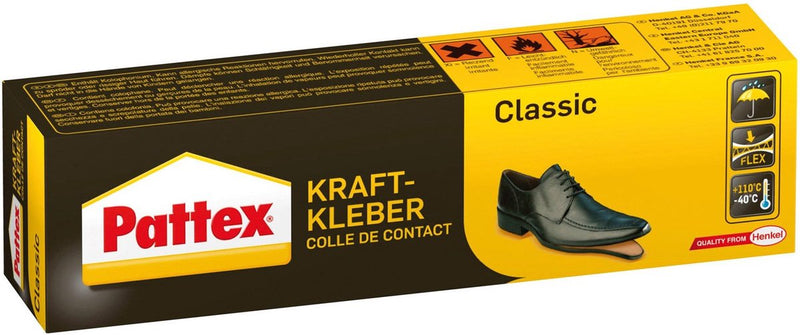 Kontaktklebepattex schwarz, gelbes Gel kompakt