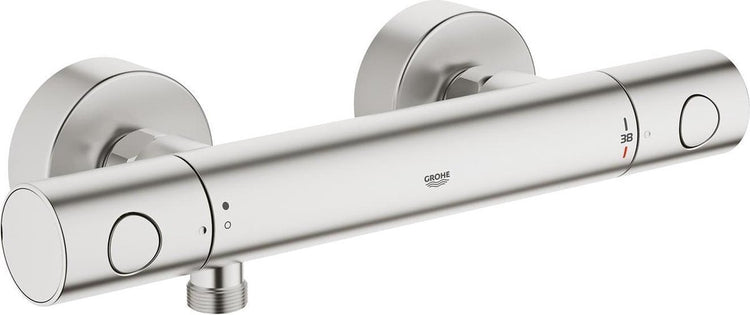 Grohe Grohtherm 1000 Cosmopolitan M Thermostat-Duscharmatur – 15 cm – Supersteel (Edelstahl)