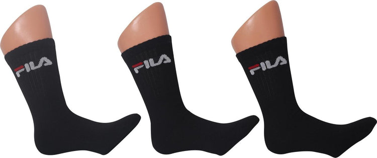 Fila - Tennissocken 3er-Pack - Schwarz Sportsocken - 39-41 - Schwarz