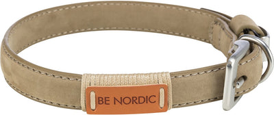 Trixie - be nordic Lederhalsband sandbeige - m