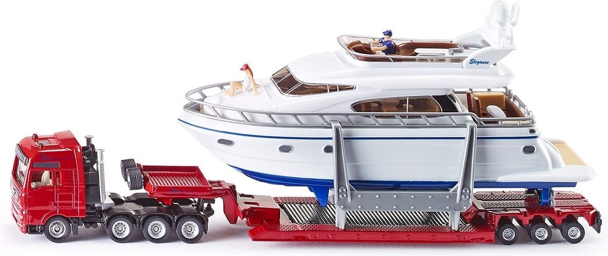 Siku Super schwerer Transport mit Yacht