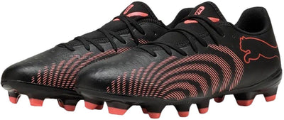 Puma Future 9 Play FG AG Unisex-Sportschuhe – Schwarz-Glühendes Rot-starkes Grau