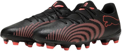 Puma Future 9 Play FG AG Unisex-Sportschuhe – Schwarz-Glühendes Rot-starkes Grau