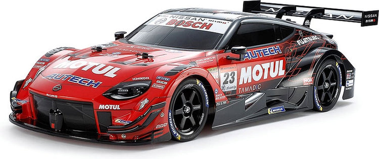 Tamiya Modellbausatz Militärfahrzeuge – 47503 RC-Auto Motul Autech Z 2023 TT-02 – Karosserie aus farbigem RC-Kunststoff – 1:10 – Modellbausatz
