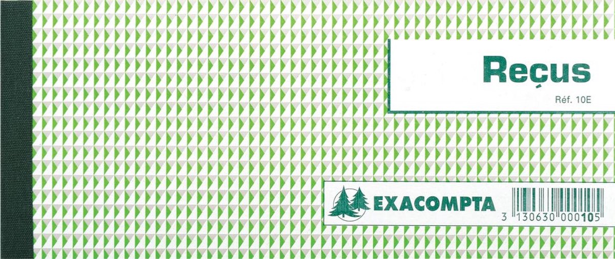 Exacompta-Quittungen | ft 9 x 13 cm | 50 Blatt | horizontal | Französischsprachig