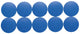 Maul Magnet rund 10 Stück 2,5 kg Kunststoff Ferrit bruchsicher erodiert lackiert ø 3,8 x 1,55 cm blau