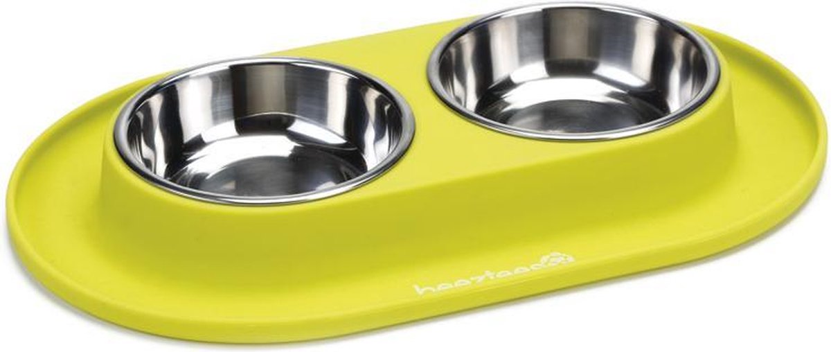 Beeztees - Hundegeschirrset - Silikon - Grün - 31x19x3,5 cm