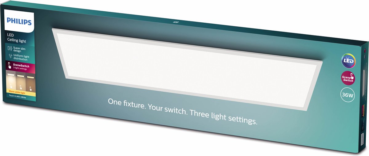 Philips LED Philips Touch Deckenleuchte – rechteckig – weiß