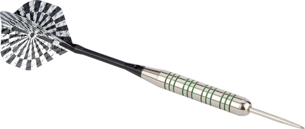 Abbey Darts Dartpfeile - Neusilber - Schwarzsilber - 23