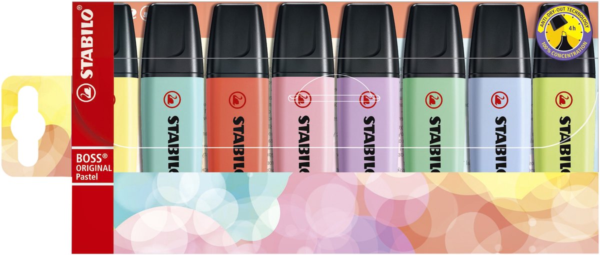 Stabilo Boss Original Pastell Marker, 8st.