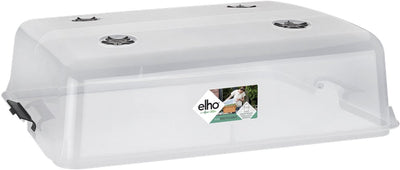 Elho Green Basics Grow House XXL 75 – Zubehör für Outdoor-Anbau und Erntezubehör – ø 74,8 x H 22,3 cm – transparent