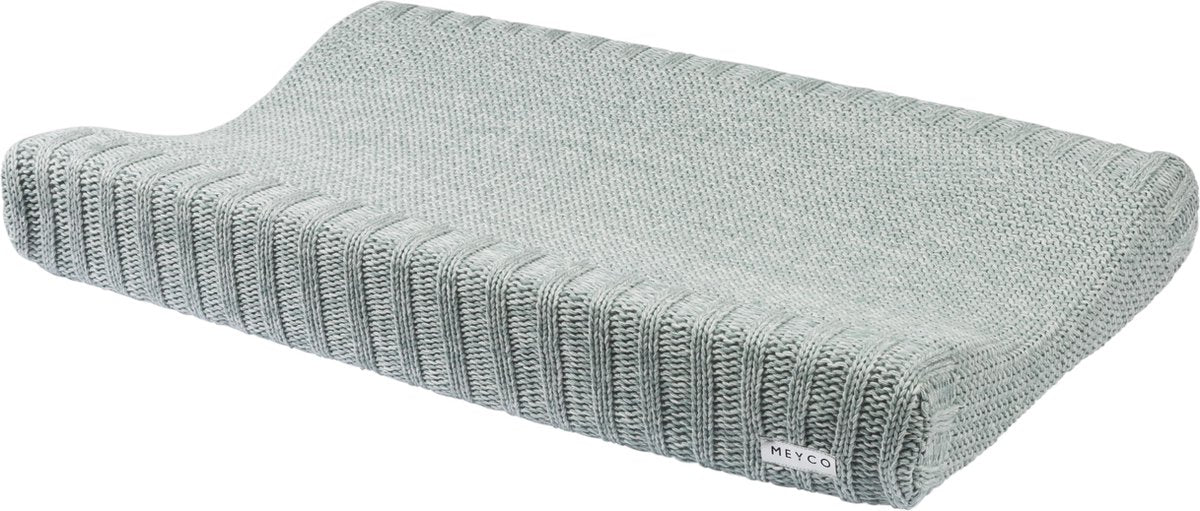Meyco Baby Relief gemischter Wickelauflagenbezug – Steingrün – 50 x 70 cm