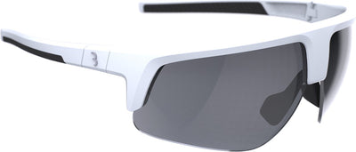 BBB Cycling Comet Fahrradbrille für Damen und Herren – langlebige Sportbrille – Fahrradbrille geeignet für Rennen, MTB-Gravel – mattweißer Rauch – BSG-75