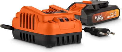 Powerplus Dual Power Batterieladegerät-Set powdp90630 – 20 V, 3,0 Ah Batterie – 4 A Ladegerät für 20 V 2 x 20 V Batterien – Batterieplattform