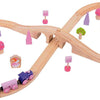 Bigjigs Holzzug Set Pink, 40dlg.