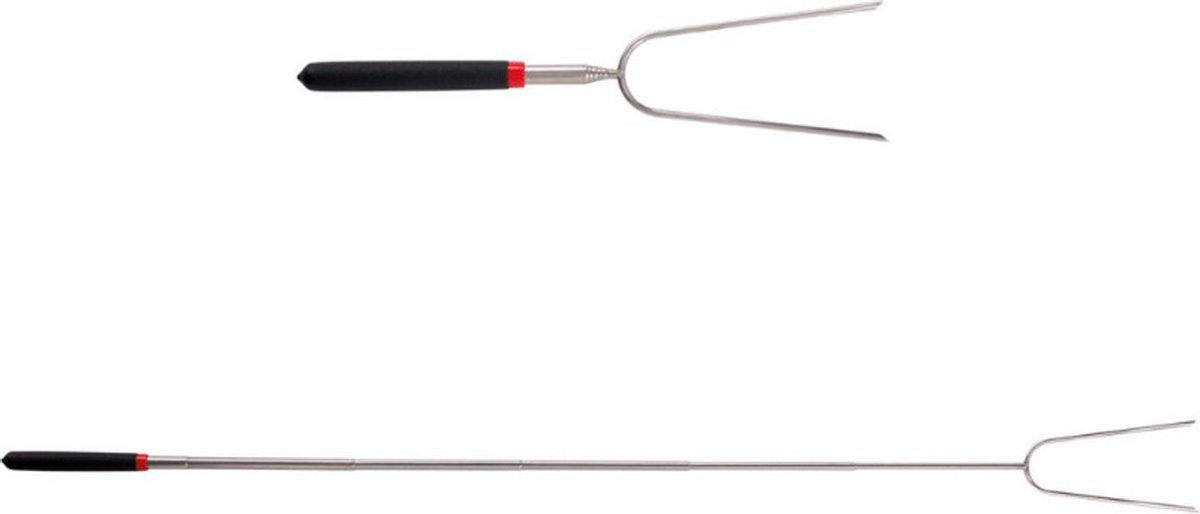 Masterpart Grill-Grillspieße – Grillspieß – Marshmallow – Wurstspieß – BBQ-Grillstäbe – verstellbare Länge 29,5–91 cm – Teleskop-Design ausziehbar – Edelstahl