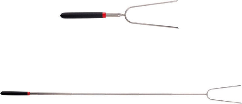 Masterpart Grill-Grillspieße – Grillspieß – Marshmallow – Wurstspieß – BBQ-Grillstäbe – verstellbare Länge 29,5–91 cm – Teleskop-Design ausziehbar – Edelstahl