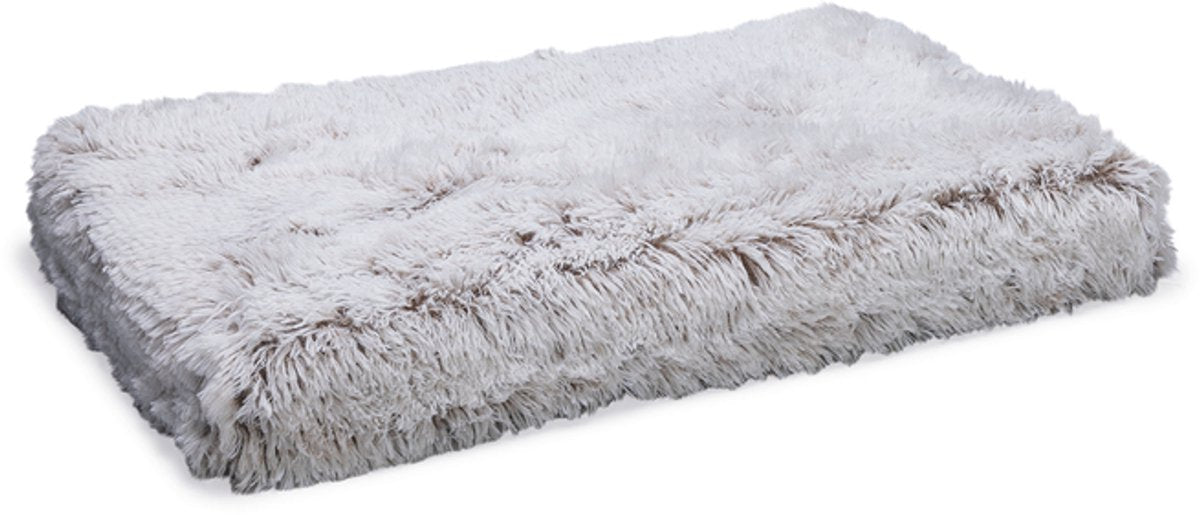 Beeztees Siba - Orthopädisches Hundekissen - flauschig - Beige - 75x50x9 cm - Größe M