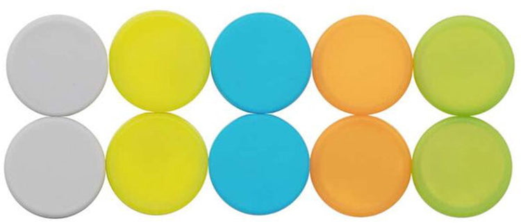 Maul Magnet Neodym - rund - 5 Farben - 10 Stück - ø 1,9 x 0,4 cm