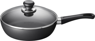 Scanpan Bratpfanne Schmorpfanne mit Deckel Classic Induktion ø 24cm 2 Liter - für alle Herdarten geeignet - Standard-Antihaftbeschichtung