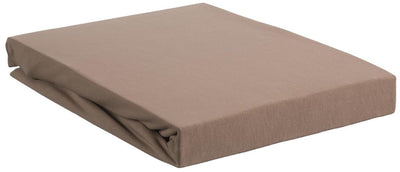 Bettwäschehouse Jersey – Split-Topper-Spannbettlaken – 180 x 200 220 – Taupe