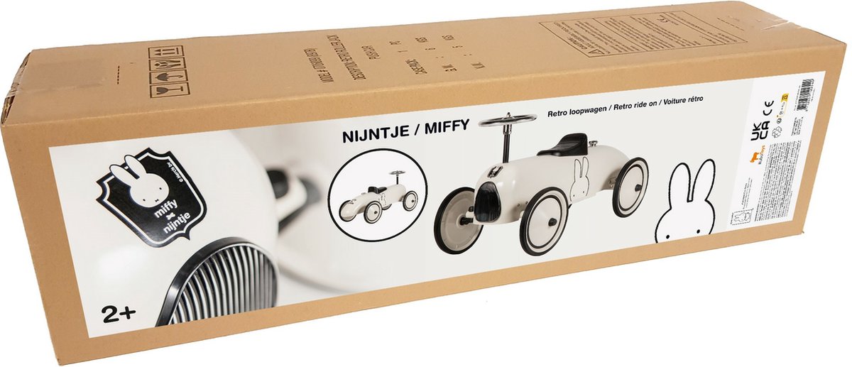 Miffy Retro Walker Wit Black