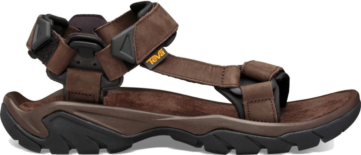 Teva m terra fi 5 universal leren herren sandalen - türkischer kaffee