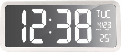 Technoline Wanduhr Tischuhr große klare Zahlen – Datums-/Tagesanzeige – Temperatur – WS 8130