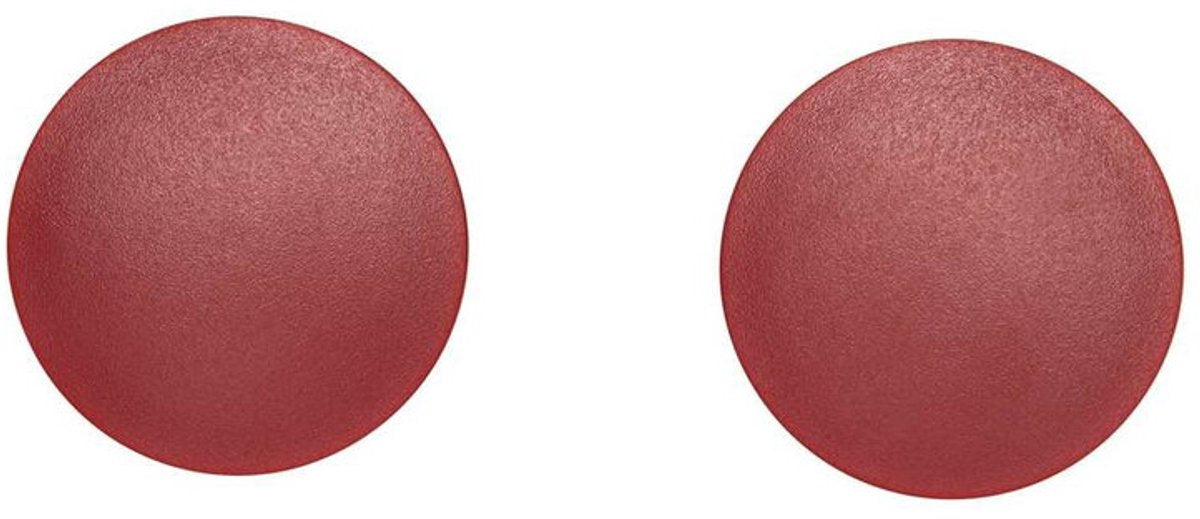 Maul Magnet massiv rund 2 Stück 2,5 kg Kunststoff Ferrit bruchsicher ø 3,8 x 1,55 cm rot