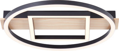 Brilliant AG Brilliant Maureen - Deckenleuchte - LED 24 W - 3000 K - Schwarz - Holz
